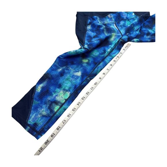 Calvin Klein Leggings Women's Medium Blue Tie-Dye Elastic Waist Performance - Picture 4 of 7